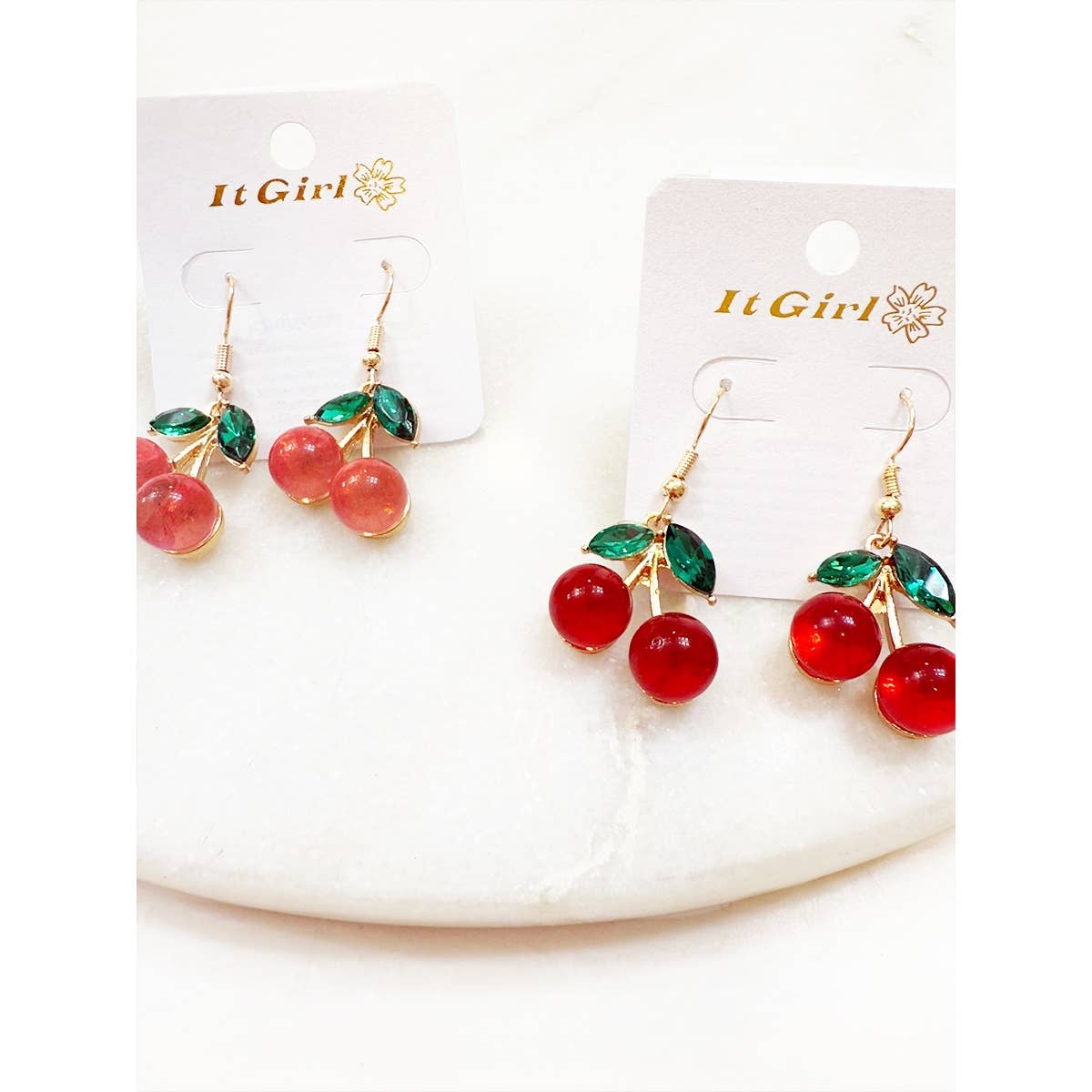 Lovely Cherry Tassel Dangle Drop Earrings