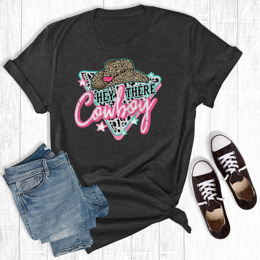 Western Hey There Cowboy Black