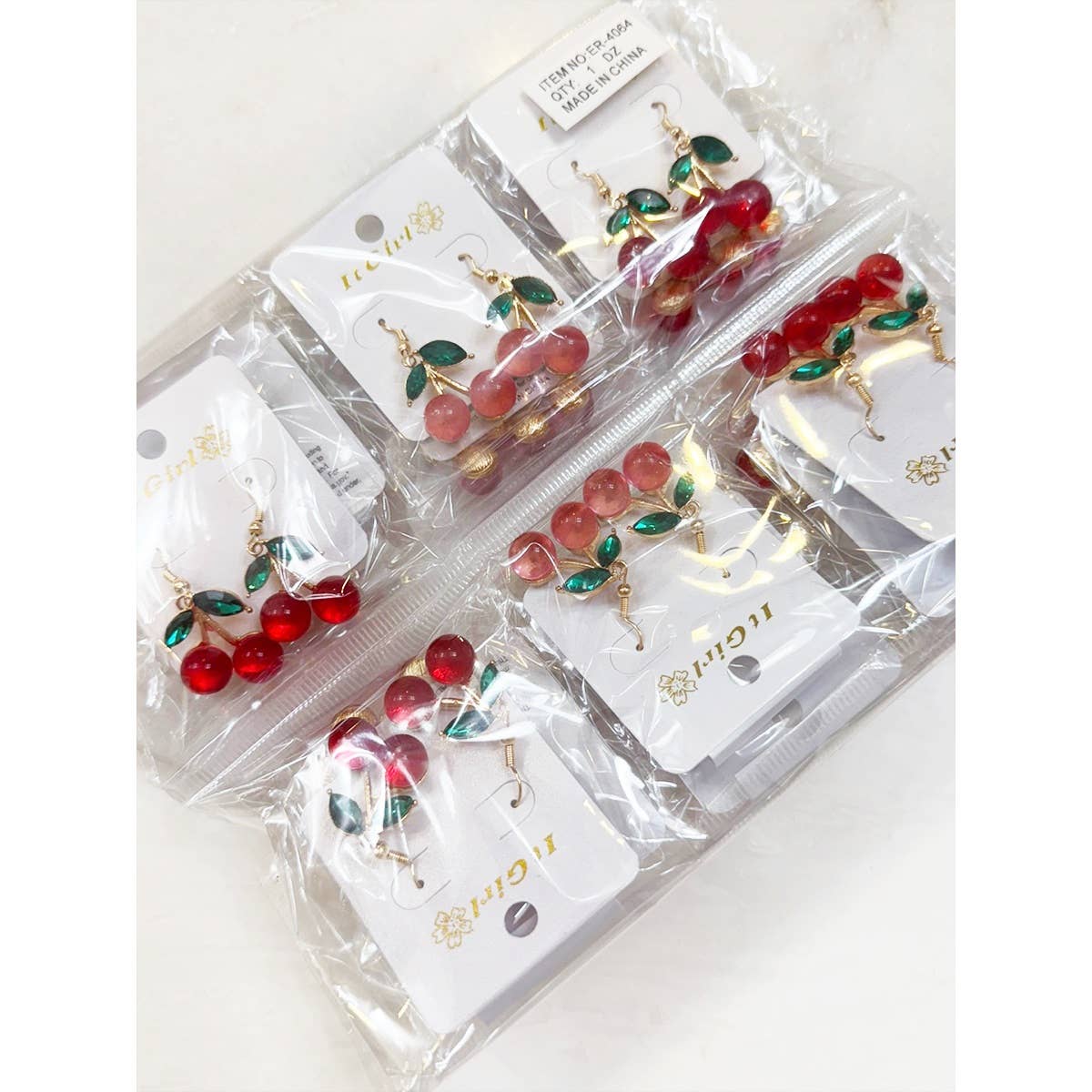 Lovely Cherry Tassel Dangle Drop Earrings