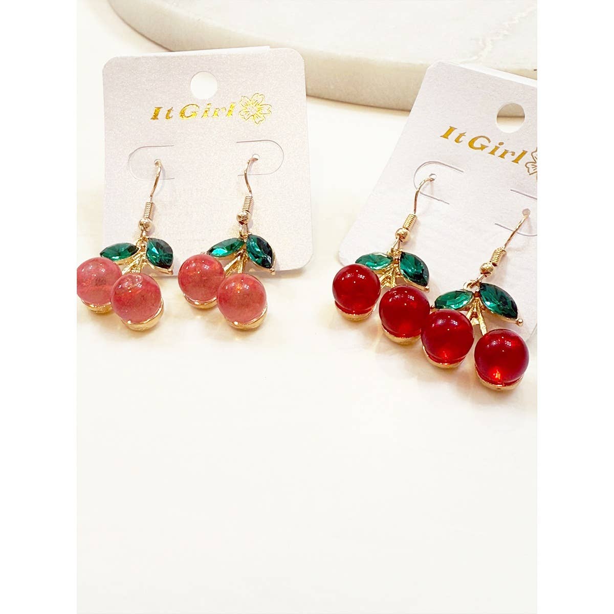 Lovely Cherry Tassel Dangle Drop Earrings