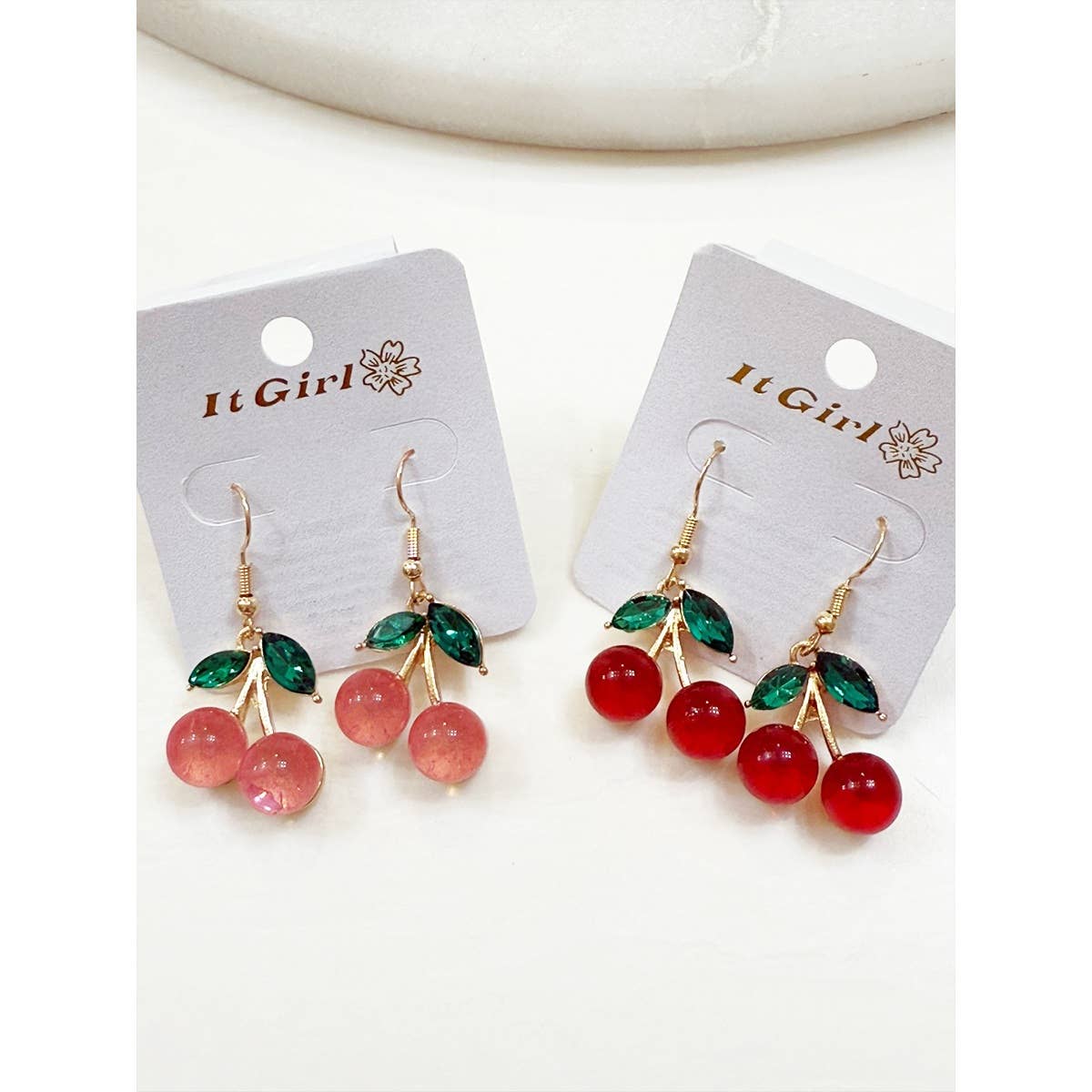 Lovely Cherry Tassel Dangle Drop Earrings